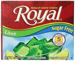 C C [` fU[g ~bNXAsgpAYsgp (12 - 0.32 IX̔) Royal Lime Gelatin Dessert Mix, Sugar Free and Carb Free (12 - .32oz Boxes)