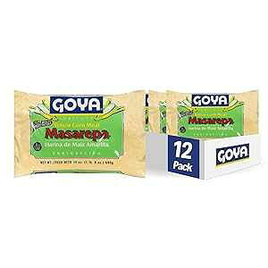 Goya Foods �}�T���p �����ς݃C�G���[�R�[���~�[���A24 �I���X (12 �p�b�N) Goya Foods Masarepa Pre-Cooked Yellow Corn Meal, 24 Ounce (Pack of 12)