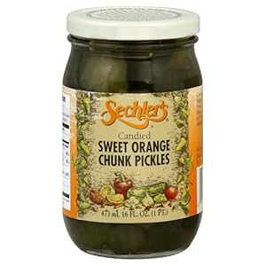 sNXЂ Swt Orng Chnks (6 pbN) Sechlers Pickle Candied Swt Orng Chnks (Pack of 6)