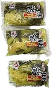 8IX AWAeCXg T[}X^[h (؂̃sNX) 3pbN 8oz Asian Taste Sour Mustard (Pickled Vegetable), Pack of 3