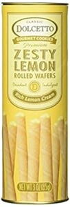 ドルチェット ゼスティレモンロールウエハース Dolcetto Zesty Lemon Rolled Wafers
