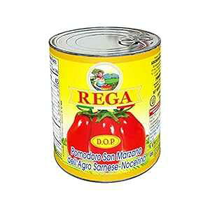 T}c@[m DOP {̔ނۂƃvg}g - 28 IX (6 pbN) Rega San Marzano DOP Authentic Whole Peeled Plum Tomatoes - 28 oz cans (Pack of 6)