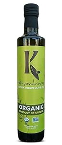 K. KASANDRINOS Kasandrinos Organic Olive Oil Extra Virgin, Polyphenol Rich Greek Olive Oil, 100% Organic First Cold Pressed, Mild + Delicate Flavor, Verified by Non GMO, 500 ml / 16.9 oz