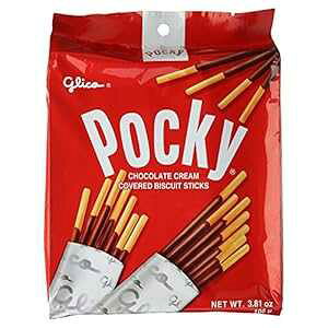 Glico |bL[A`R[gN[ŕꂽrXPbgXeBbN (9 ̑)A4.13 IX Glico Pocky, Chocolate Cream Covered Biscuit Sticks (9 Individual Bags), 4.13 oz