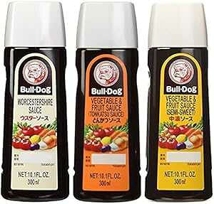 uhbN\[XA\[g 3iƂ񂩂AEX^[AZj 10.1Fl. IYB×3 Bull-Dog Sauce Assort 3 kinds (Tonkatsu, Worcestershire, Chuno) 10.1 Fl. Oz. x 3