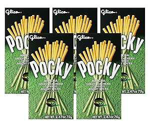 y5zOR |bL[ 70g×5{ XeBbNrXPbg [ 5 Packs ] Glico Pocky Matcha Green Tea 70g x 5 Biscuit Stick