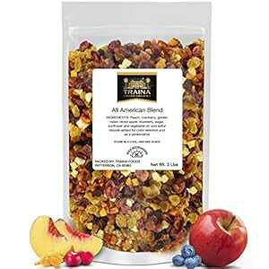 Traina Home Grown All American Sun Dried Fruit Blend - p؂̓ANx[Au[x[ASAS[f[YA`qg݊AOet[AĖ\ȃ|[` (2 |h) 
