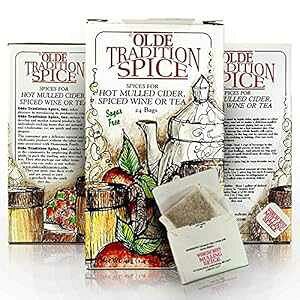 Olde Tradition Spice: zbgAbvTC_[܂̓zbgCp̃eB[obO~[OXpCX - 24  Olde Tradition Spice: Mulling Spices in Tea Bags for Hot Apple Cider or Mulled Wine- 24 Count