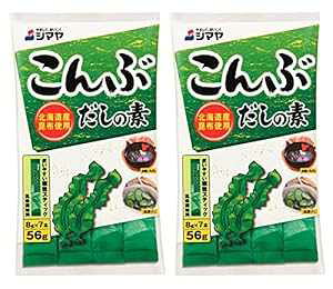 V} z(i) 7܁y2z JUWA SHIMAYA Kombu Dashi Powder (Vegetarian Soup Stock) 1.9 oz (7 packets) [2 Pack]