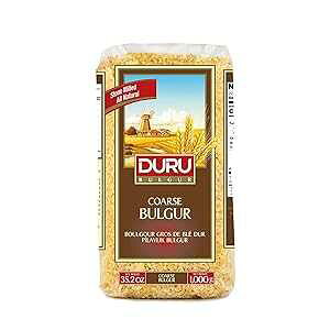 Duru Coarse Bulgur for Pilaf 2.2lb (1000g), Wheat Berries, 100% Natural and Certificated, High Fiber and Protein, Non-GMO, Great for Vegan Recipes, Better than Rice