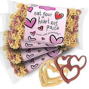 Pastabilities Fun Shaped Pasta for Kids - Eat Your Heart Out Pasta - Valentines and Love Fun Theme, Non-GMO Natural Wheat Pasta, All-Natural, Kosher Certified, Made in the USA, (4 Pack, 14 Oz)