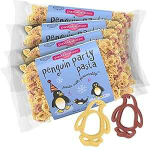 Pastabilities yMp[eB[pX^Aqx̊y`̃yMk[hA`qg݊VRpX^ 14 IX (4 pbN) Pastabilities Penguin Party Pasta, Fun Shaped Penguin Noodles fo