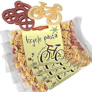 Pastabilities ]ԃpX^Aq̊y`̎]ԃk[hA`qg݊VRpX^ 14 IX (4 pbN) Pastabilities Bicycle Pasta, Fun Shaped Bike Noodles for Kids, Non-GMO Natural Wheat Pasta 14 