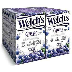 Welch's Singles To Go Water Drink Mix ? pE_[XeBbNAe6pPbg12 ? v72񕪁AO[vA0.45IX (12pbN) Welch's Singles To Go Water Drink Mix - Powder Sticks, 12 Boxes with 6 Packets Each - 72 Tot