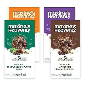 Maxine's Heavenly - Ax[XAOet[AᓜNbL[ - oGeB 4 pbN - e 7.2 IX (4 pbN) Maxine's Heavenly - Plant Based, Gluten Free, Low Sugar Cookies - Variety Four Pack 7.2 ounces each (4 Pac