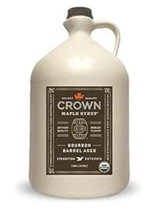 クラウン メープル オーガニック グレード A メープル シロップ、バーボンバレル熟成、128 オンス Crown Maple Organic Grade A Maple Syrup, Bourbon Barrel Aged, 128 Ounce