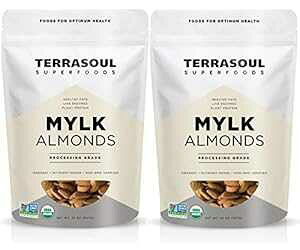 Terrasoul Superfoods ̒ቷEۂĂȂI[KjbN A[h (O[h)A4 |h Terrasoul Superfoods Raw Unpasteurized Organic Almonds (Mylk Grade), 4 Pounds