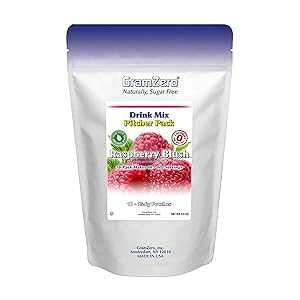GramZero Raspberry Blush, Sugar Free Drink Mix, Pitcher Pack, Great For Nutrition Club Loaded Tea, Low Calorie, Stevia Sweetened