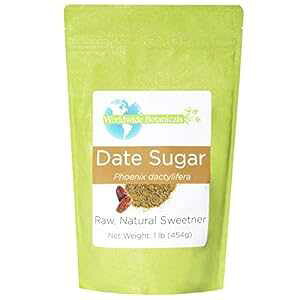 Worldwide Botanicals f[cVK[ - 100% Ȋf[cAVRRHiÖAOet[AA1 |h Worldwide Botanicals Date Sugar - 100% Pure Dried Dates, Natural Whole Food Sweetener, Gluten-Free, Gran