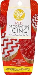 Wilton 704-4299 bh fR[V ACVO 8 IXAvX`bN`bvt Wilton 704-4299 Red Decorating Icing 8 Ounce, with Plastic Tips