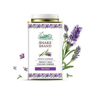Snake Brand Prickly Heat Cooling Powder for Everyday Use - Anti-Chafing, Heat Rash Relief, Relaxing Lavender Scent (4.9 Oz / 140g)