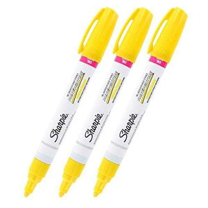 �V���[�s�[ �����y�C���g�}�[�J�[ ���� �C�G���[�C���N 3�{�p�b�N Sharpie Oil-Based t Marker, Medium Point, Yellow Ink, Pack of 3