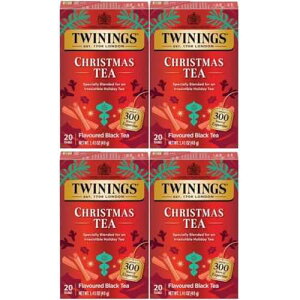 gCjO NX}X eB[ - XpCV[ō荂N[uƃViuhgAʕꂽeB[obOAe 20  (4 pbN) Twinings Christmas Tea - Black Tea Blended with Spic
