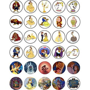 ?? ???? ?? 30? ? ??? ?? ?? ?? ??? ?? ??? | ??? ??? ??? ?? ?? ?? HAPPY CHOICES 30 x Edible Cupcake Toppers ? The Beast's Redemption Themed Collection of Edible Cake Decorations