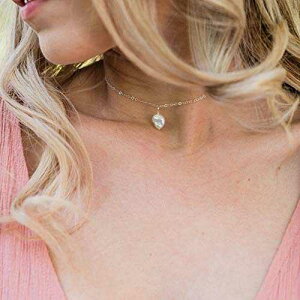 �����Ȑ��W���p�[����΃y���_���g�`���[�J�[�l�b�N���X 925 �X�^�[�����O�V���o�[ - 12 �C���`�̃`�F�[���A2 �C���`�̒��߉\�ȃG�N�X�e���_�[�t�� - 6 ���̒a���� Tiny raw freshwater pearl gemston