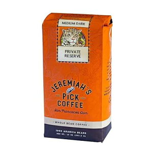 �v���C�x�[�g ���U�[�u - �z�[���r�[���Y - 10�I���X�A�J�t�F�C������ Jeremiah's Pick Coffee Private Reserve - Whole Beans - 10oz, Caffeinated