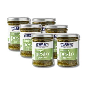 ??? ?? ?? ???, 170g ?, 6? ?, ?????, ?? ????, ?? ?? ??? ??? ?? DeLallo Traditional Basil Pesto, Made in Italy, Gourmet Spread, Ready to Use Pasta Sauce, Made with Fresh Ligurian