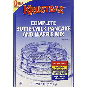 Krusteaz Rv[go^[~NpP[Lƃbt~bNXA5|hi6pbNj Krusteaz Complete Buttermilk Pancake and Waffle Mix, 5 Pound (Pack of 6)