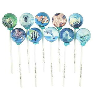 ?? ?? ?? ??, ?? ? ??? ???, ?? ???? ?, 10?, ??? ????? ?? ??, 2 lbs, ?? ?? ? ????? ??? Aquatic Picture Lollipops, Animal and Fish Designs, Blue Raspberry Flavor, 10