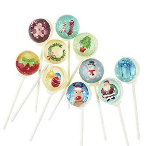 3D |bv NX}X LN^[ fUC (10 Zbg) Sparko Sweets 3D Lollipops Christmas Characters Designs (10 Piece Set)