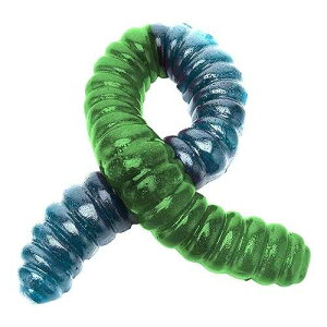 ���E�ő�̃O�~���[�� - �u���[���Y�x���[/�O���[���A�b�v�� The Gummy Bear Guy World's Largest Gummy Worm - Blue Raspberry/Green Apple