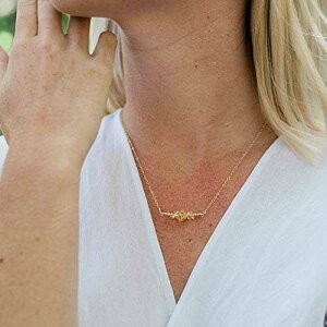 �V�g���� �r�[�Y �o�[ �N���X�^�� �l�b�N���X (14K �S�[���h �t�B��) Luna Tide Citrine Bead Bar Crystal Necklace in 14k Gold Fill