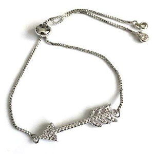 �����p���߉\�ȃV���o�[���b�L�{���A���[�u���X���b�g Sifrimania Adjustable Silver Plated Bolo Arrow Bracelets for Women