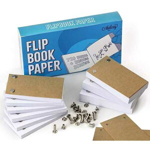 Blank Flipbook Paper With Holes - 1480 Pages (720 Sheets) for Drawing, Stop Motion Animation, Comic Book - Flip Book Kit for Kids Molcey Blank Flipbook Paper With Holes - 1480 Pages (720 Sheets) for Drawing, Stop