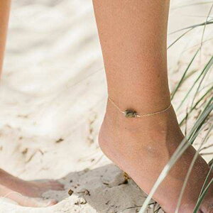 14K �S�[���h�t�B���h�̃��u���h���C�g �r�[�Y �o�[ �A���N���b�g - �{���̕�� Labradorite Bead Bar Anklet in 14K Gold Fill - Genuine Gemstone