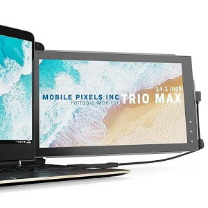 Mobile Pixels Trio Max Portable Monitor, 14'' Full HD IPS Dual Triple Monitor for laptops, USB C/USB A Portable Screen,Windows/Mac/OS/Android/Switch Compatible Mobile Pixels Trio Max Portable Monitor, 14'' Full HD IPS