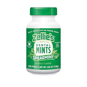 ??? | 100% ???? ??? ????? ??? ?? | ?GMO, ????, ??? ??, ?? & ?? ?? (250?? - 1? ?) Zellies Zellie's | 100% Xylitol Spearmint Breath Mints | No Aspartame, Gluten Free, V