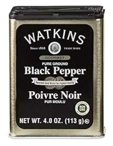 Watkins I[i` O XpCXʁA󍕃RVEA4 IXA12 pbN (581) Watkins All Natural Gourmet Spice Tin, Granulated Black Pepper, 4 Ounce, Pack of 12 (581)
