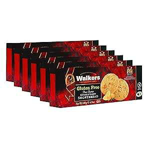 Walkers Walker's Shortbread Gluten Free Ginger & Lemon Cookies, Pure Butter Shortbread Cookies, 29.4 Oz (Pack of 6)
