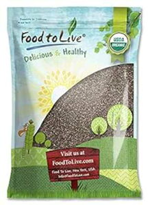 I[KjbN`AV[hA5|h - ubNAr[KAR[V[A`qg݊AX[W[AT[gt[hɍœK Food to Live Organic Chia Seeds, 5 Pounds Black, Vegan, Kosher, Non-GMO, Great for Smo