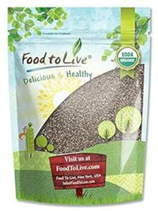 I[KjbN`AV[hA2.5|h - ubNAr[KAR[V[A`qg݊AX[W[AT[gt[hɍœK Food to Live Organic Chia Seeds, 2.5 Pounds Black, Vegan, Kosher, Non-GMO, Great for