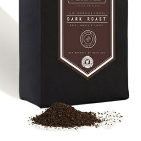 ダークローストアラビカ挽いたコーヒー豆-100％インドネシアのスマトラ-小ロット、認定オーガニック-32オンス2ポンド-スタックストリートによる手作りのマイクロロースト Dark Roast Arabica Ground Coffee Beans - 100% Indonesian Sumatra - Small Batch,