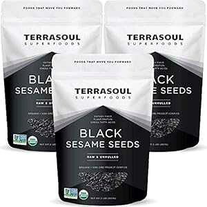 Terrasoul Superfoods I[KjbN܁A6 |h (3 pbN) -  kȂ {eXgς Terrasoul Superfoods Organic Black Sesame Seeds, 6 Lbs (3 Pack) - Raw Unhulled Lab-Tested