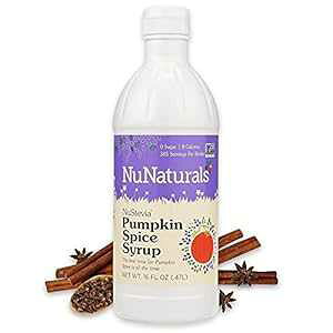 NuNaturals v~AAx[X̃pvLXpCXVbvAsgpAXerAÖA16 IX NuNaturals Premium Plant Based Pumpkin Spice Syrup, Sugar-Free, Stevia Sweetened, 16 Ounce