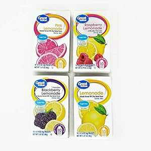 J[hN~bNX oGeBt[ct[o[ (l[hoGeBA4{pbN) Great Value Low Calorie Sugar-Free Drink Mixes Variety Fruit Flavor (Lemonade Variety, 4-Pack)