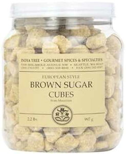 India Tree uE [sA X^C pA2.2 |h India Tree Brown European-Style Sugar Cubes, 2.2 Pound